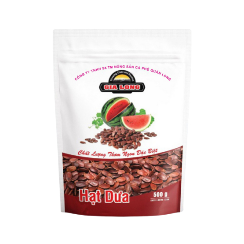 500G Hạt Dưa Rang Củi Gia Long Loại Đặc Biệt Gói 500G - Không Màu, Thơm Giòn Béo