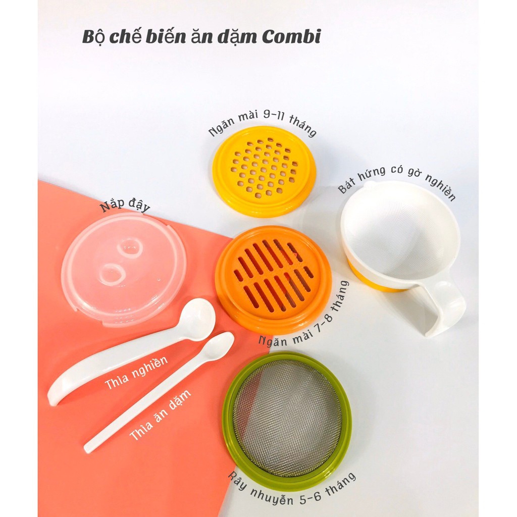 Combi Bộ chế biến ăn dặm đầy đủ cho bé - Hàng chính hãng