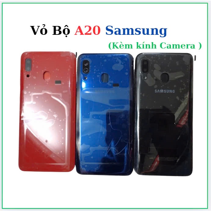 Vỏ bộ samsung A20,kèm kính camera