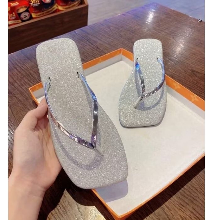 Dép kẹp kim tuyến lấp lánh,dễ mang, Êm chân, chân dài chân tròn tăng size