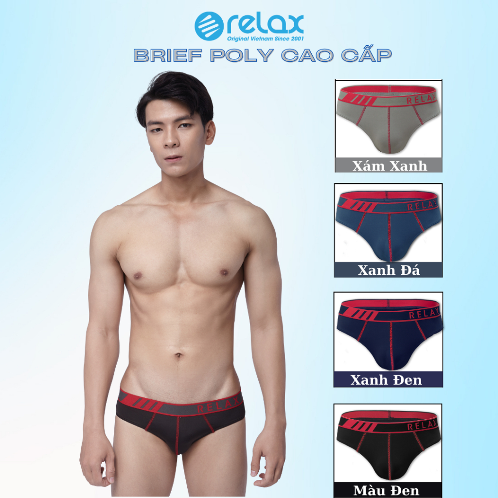 Quần Lót Nam Tam Giác RELAX RLTK016 Thun Lạnh Cao Cấp Ôm Dáng, Thoáng Mát, Mềm Mại