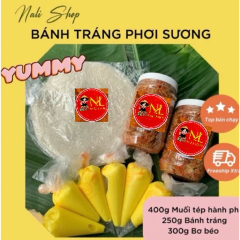 bánh tráng phơi sương+ hủ Muối Tôm +Bơ Béo