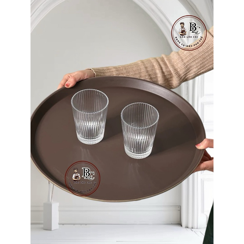 Khay bê chống trơn 28cm tròn, khay bê đồ ăn hàng quán, khay bưng đồ ăn