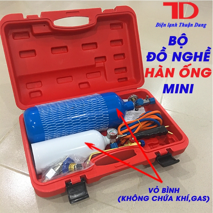 Bộ hàn gió đá mini màu đỏ (Bình không chứa khí)