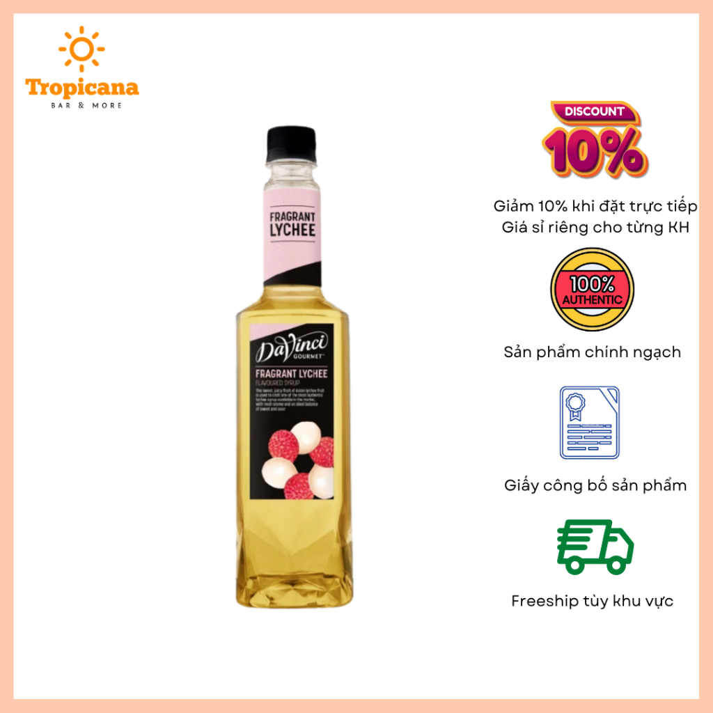 Syrup Vải DaVinci (Lychee) – 750ml