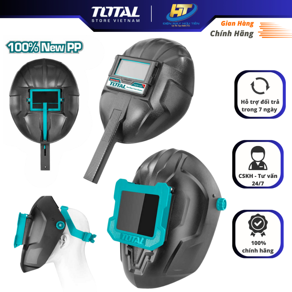 Mặt nạ hàn cơ khí điện tử 2 lớp hiệu quả TOTAL  -  (GIAN HÀNG CHÍNH HÃNG)