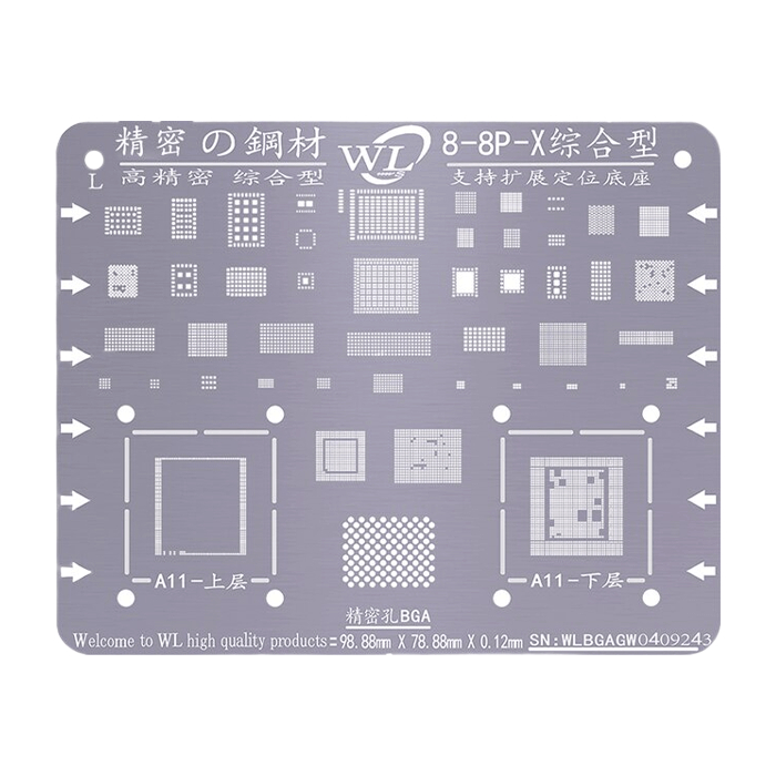 Vỉ đổ chân IP8-8P-X