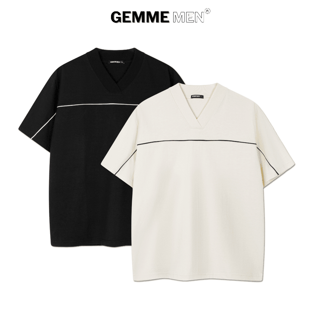 Áo thun Simple V Cotton big size GEMME MEN 55 - 150kg chuẩn form Unisex