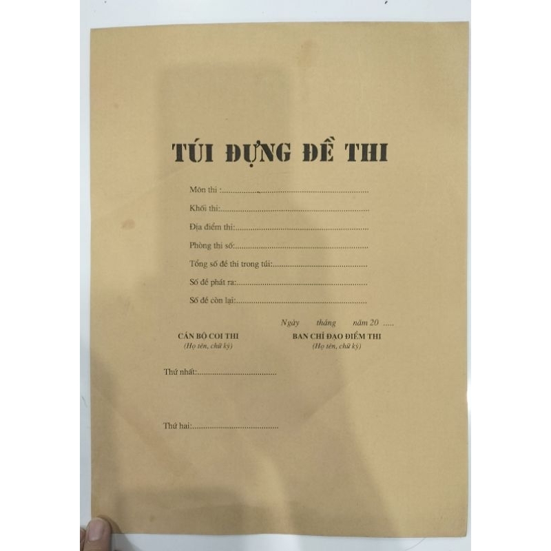 Túi đựng đề thi (50 cái)