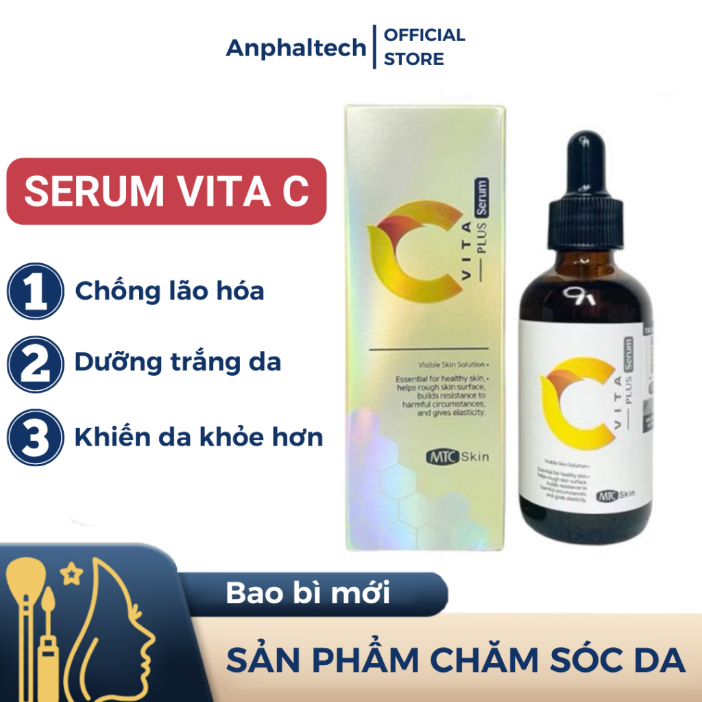 Serum VITA C, Serum Dưỡng Trắng Da, Làm Cho Da Trở Nên Trắng Sáng, Mềm Mại, Làm Mờ Vết Thâm Nám