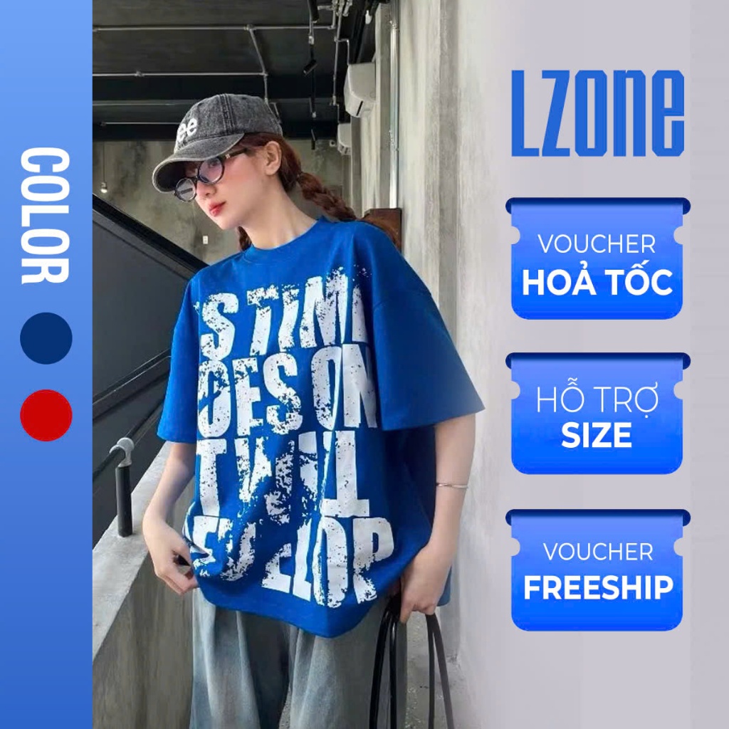 Áo thun Unisex nam nữ cotton mịn không xù lông Boxy Basic Local Lzone Form rộng chất vải cotton mềm