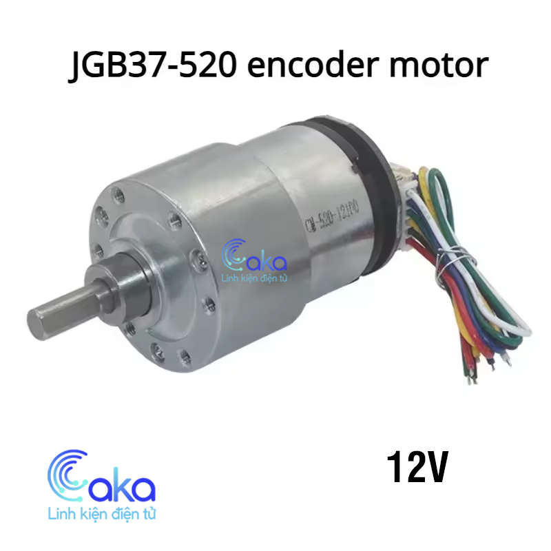 Động Cơ Giảm Tốc Encoder JGB37-520 12VDC