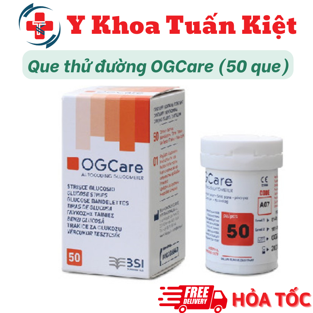 ✅ Que thử đường huyết OG Care (Hộp 50 que)