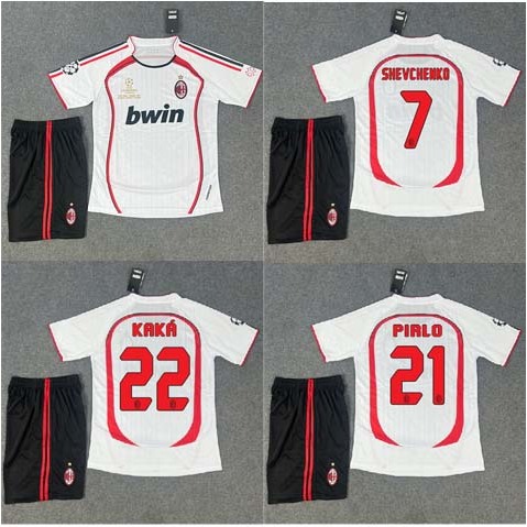 Áo Bóng Đá CLB AC MIlan 2007 Sân Khách - Vải Mè Thái Cao Cấp