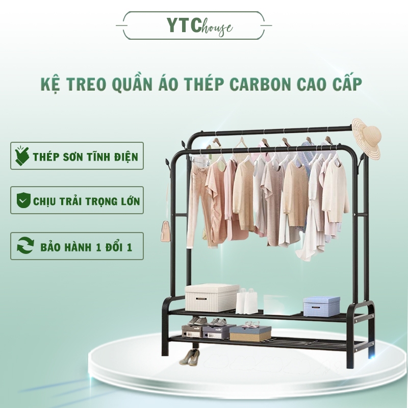 Kệ treo quần áo YTC bằng thép tiện lợi
