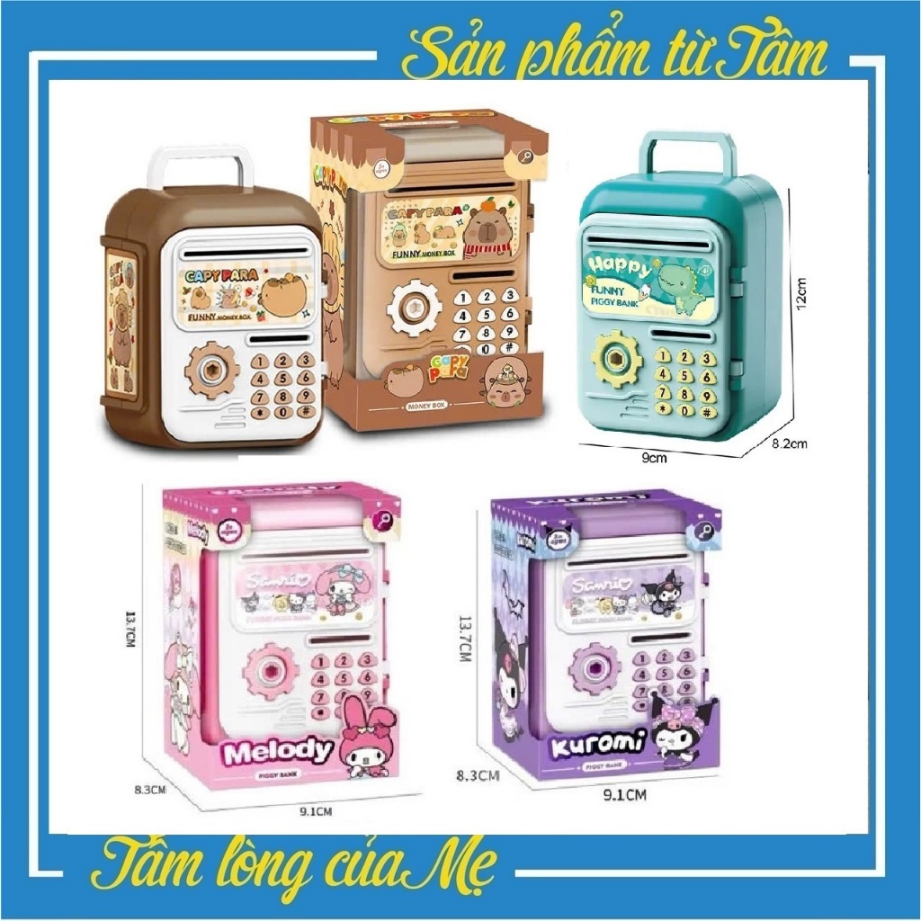 Đồ Chơi Ống Đựng Tiền, Két Nhựa Tiết Kiệm Hoạ Tiết Đáng Yêu Hoạt Hình Cho Các Bé