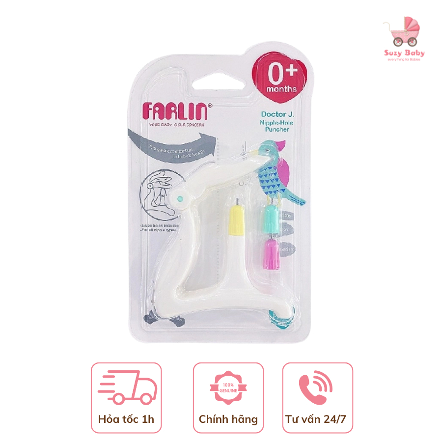 Đục lỗ núm ti Farlin