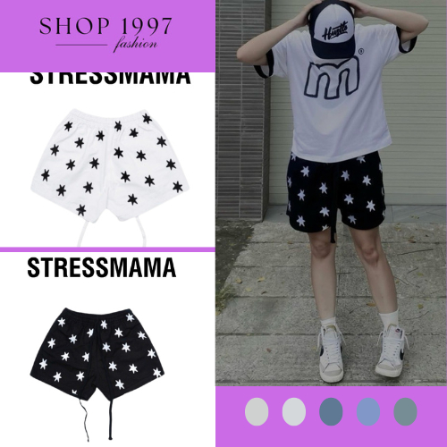 Quần Short Nam Nữ, Quần Đùi Chất Liệu Cotton Họa Tiết In Ngôi Sao Hottrend Nam Nữ Mặc Cực Chất - SHOP 1997