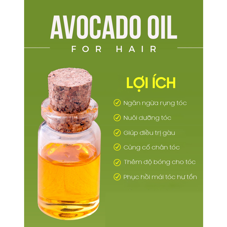 DẦU QUẢ BƠ (AVOCADO OIL) - Ấn Độ - Dung tích 50ml đến 250ml