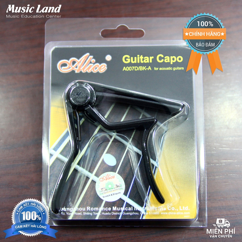 Capo Đàn Guitar Acoustic Alice A007D/BK-A - Chính Hãng