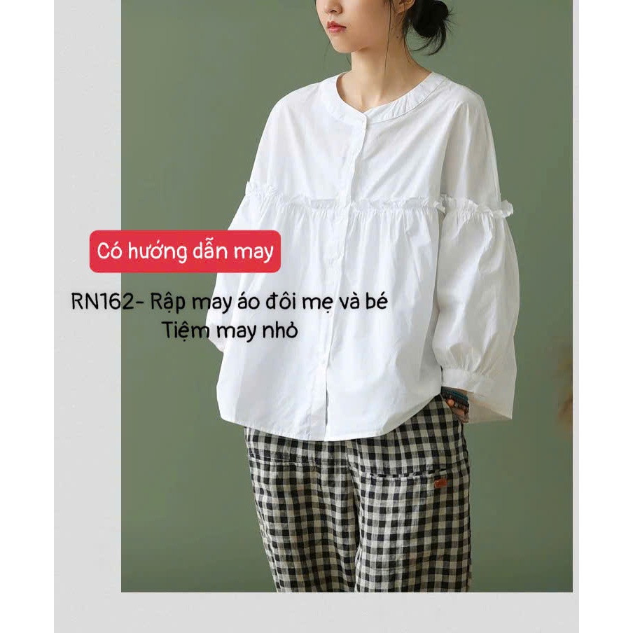 RN162_Rập giấy may áo đôi mẹ và bé