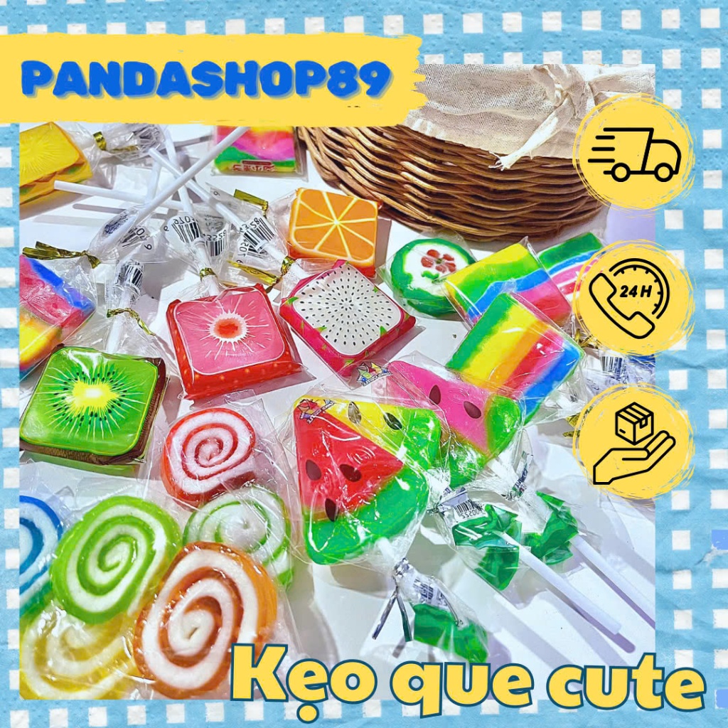 Combo kẹo que cute sắc màu