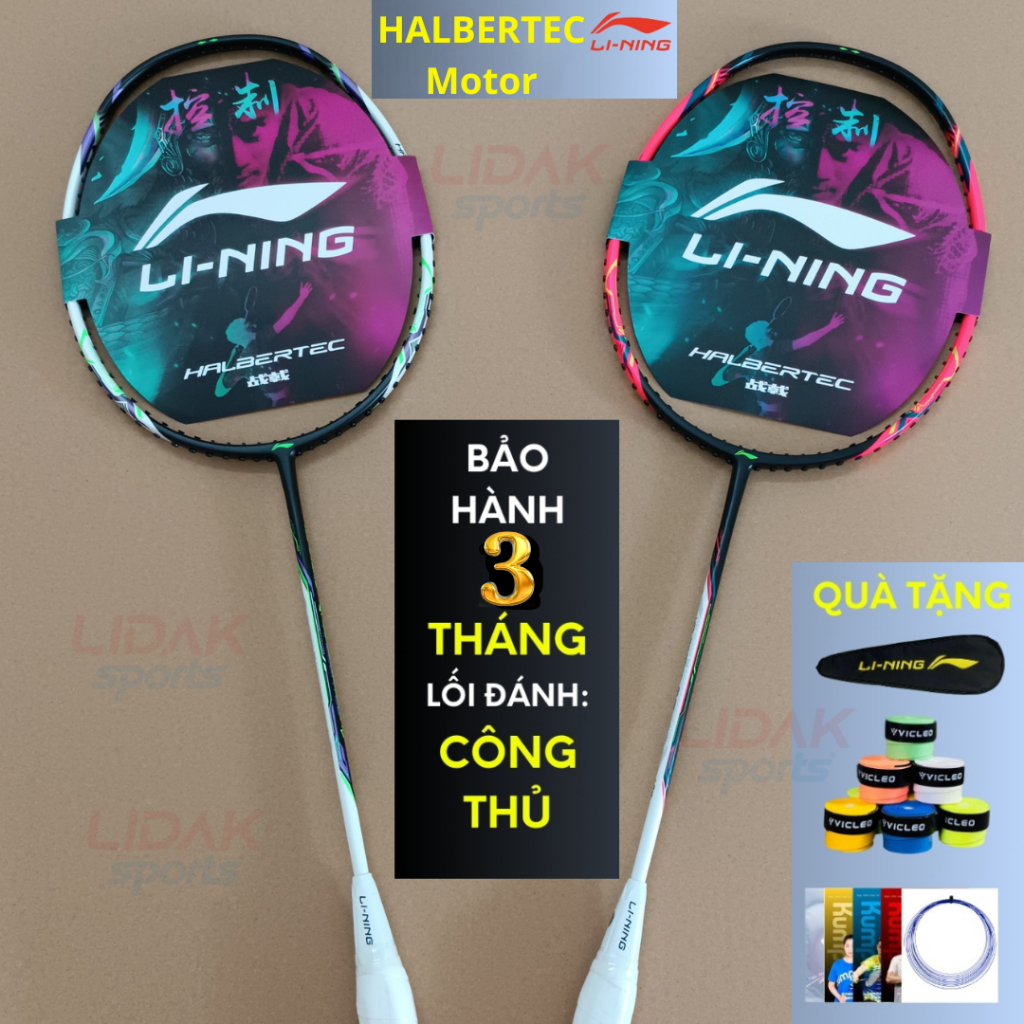 Vợt cầu lông Lining Halbertec Motor chính hãng khung full carbon căng sẵn 10kg 11kg 12kg - LIDAK SPORT