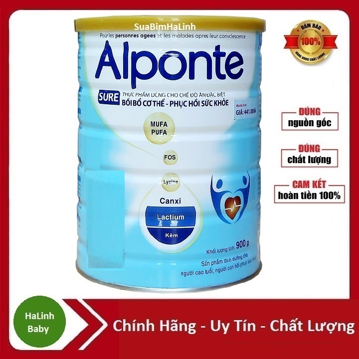 [Date 2028] Sữa bột Alponte Sure 900g [Dành cho người cao tuổi]
