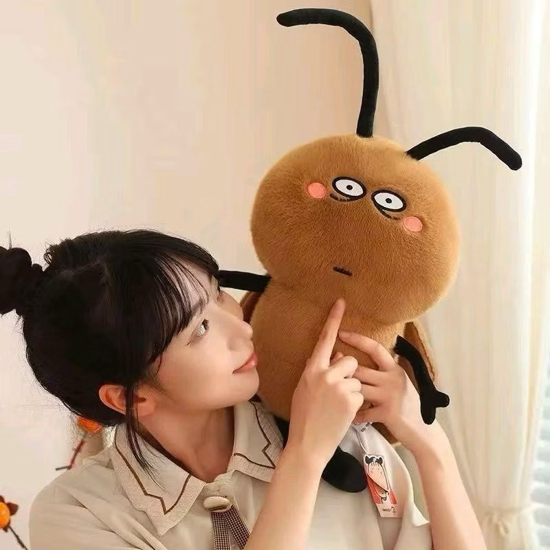 Gấu bông con gián vô tri đáng yêu 40Cm lông mịn Thú Nhồi Bông Gián Tiểu Cường Đồ Chơi Quà Tặng Cao Cấp
