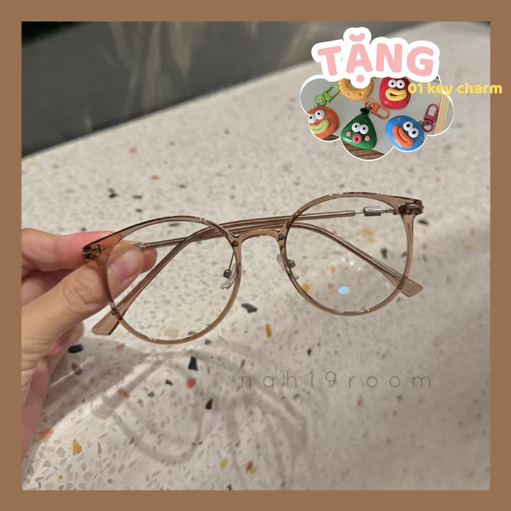 Kính mắt không độ form to nhựa dẻo có đệm mũi mẫu mới 8822