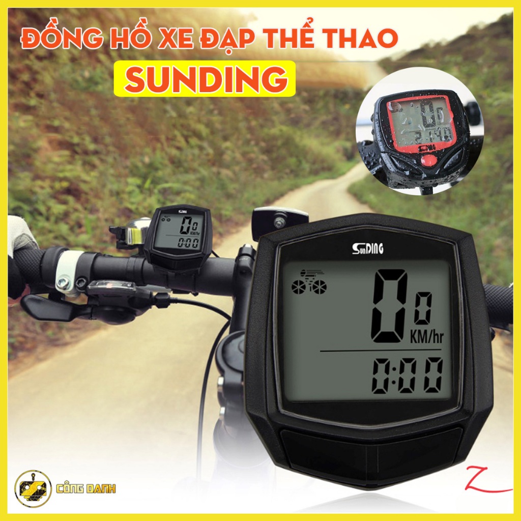 Đồng hồ đo tốc độ xe đạp Sunding SD548B