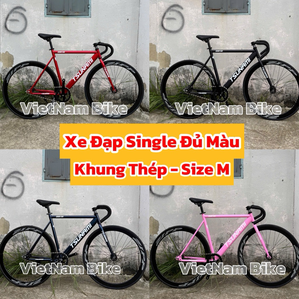 (M2 )Xe đạp thể thao single tsunami snm 100 đủ màu ( kèm strap và đồ lắp)