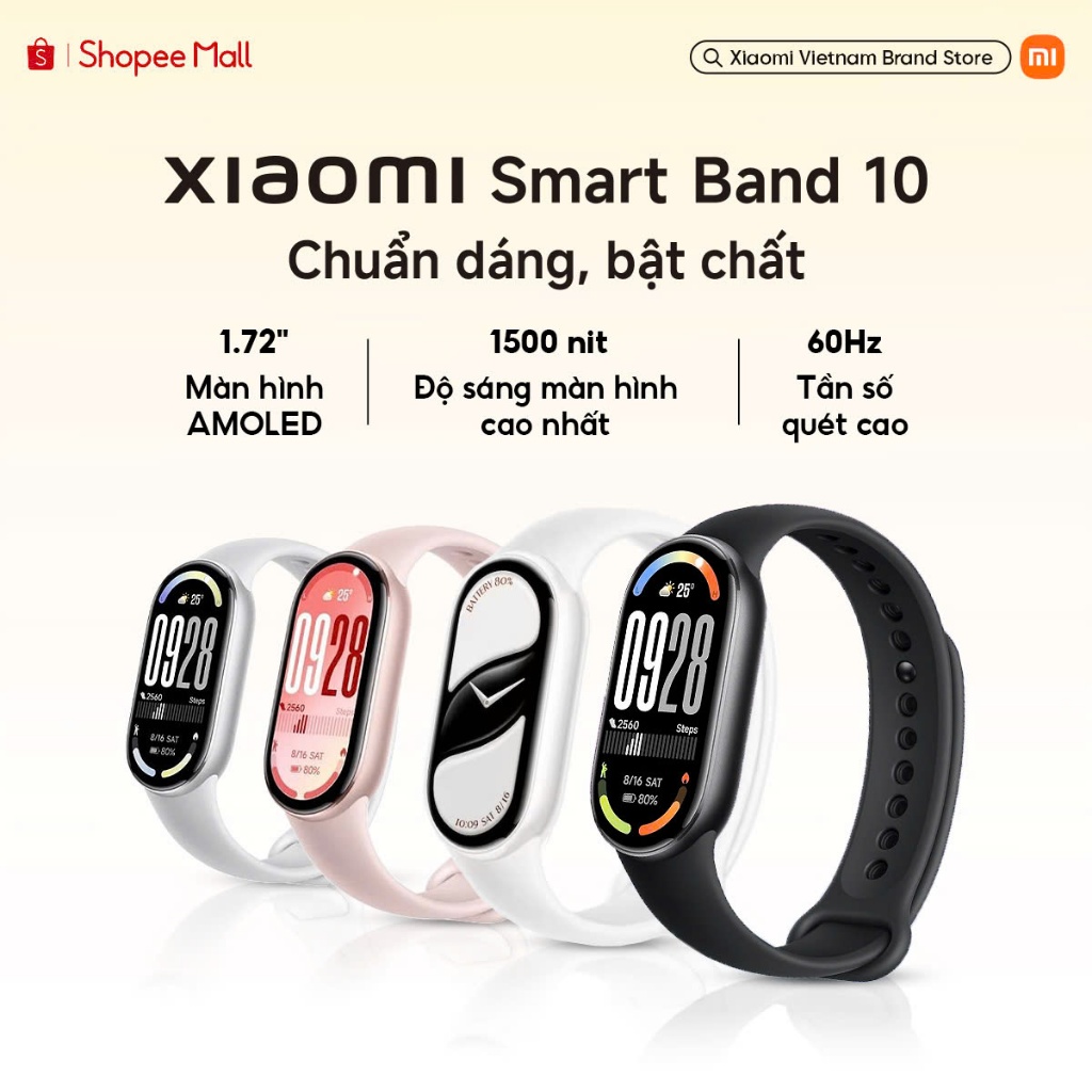 Đồng hồ thông minh Xiaomi Smart Band 10 - Màn hình Amoled 1.72