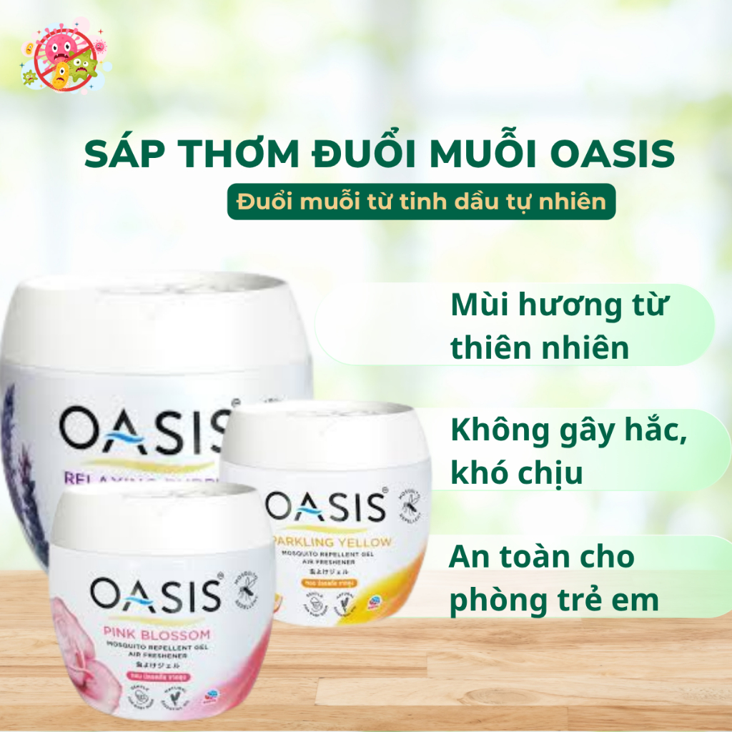 Sáp Thơm Đuổi Muỗi OASIS – Bảo Vệ Gia Đình Khỏi Muỗi, Thiết Kế Nhật Sang Trọng