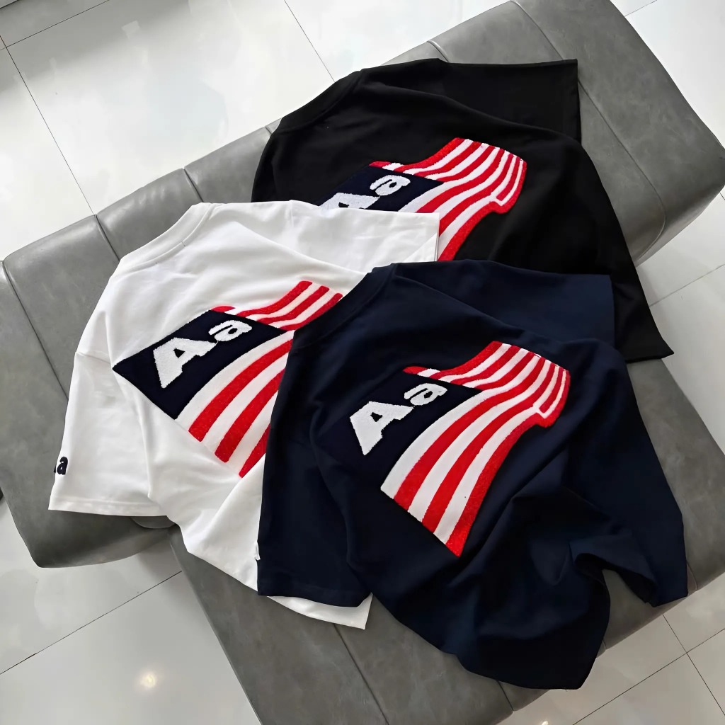 (bản in) Áo Thun Aa Lá Cờ Hình In 5D Sắc Nét - Chất Poly Mịn Cổ Tròn Form Rộng Unisex Nam Nữ Mẫu Mới 2025