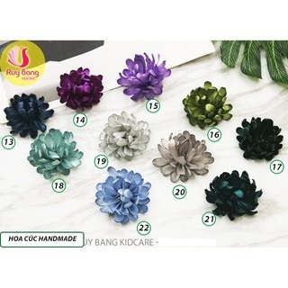 Hoa vải - Hoa cúc lụa size nhỡ dùng làm hoa cài áo, phụ kiện may mặc