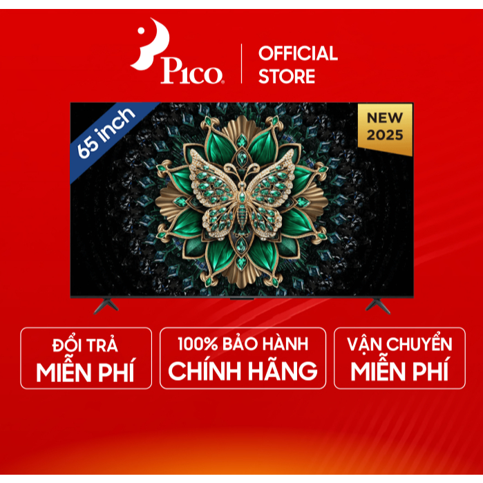 Tivi QD-MiniLED TCL 65 inch 4K-Ultra HD 65C6K Google TV - Chính hãng bảo hành 24 tháng - Model 2025