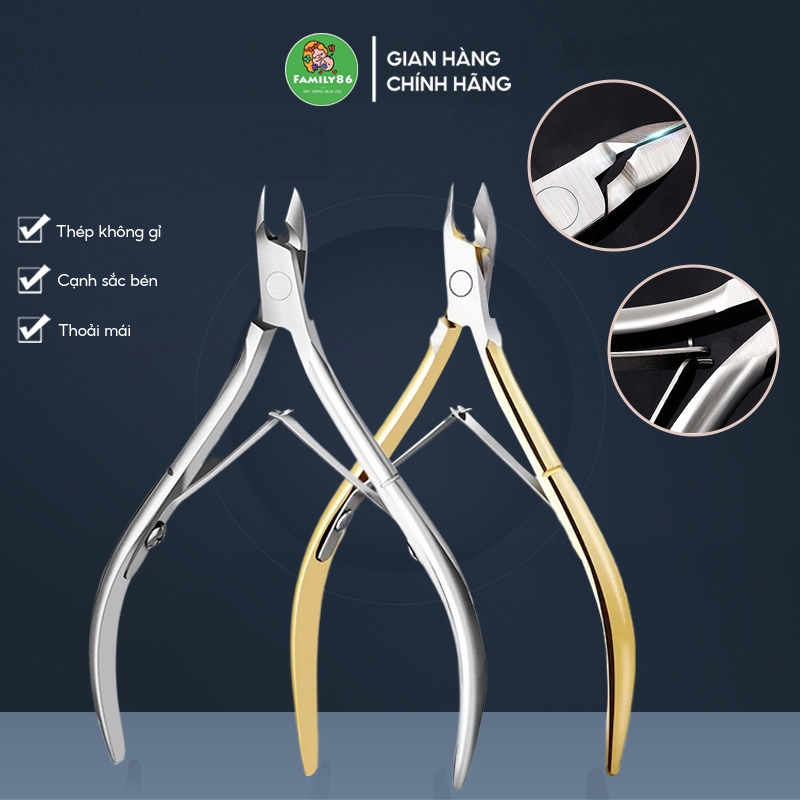 Kìm Cắt Móng Tay Chân, Kìm Cắt Da Nhặt Da Tay Cắt Khóe Thép Không Gỉ Có Nắp Đậy, Kiềm Cắt Móng