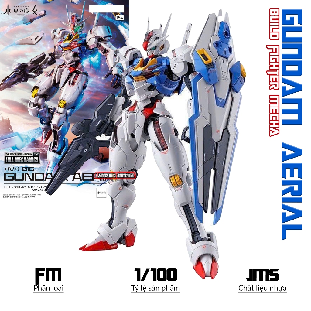 Mô hình FM Aerial Fighter, 1/100 Mecha, Đồ chơi lắp ráp nhựa
