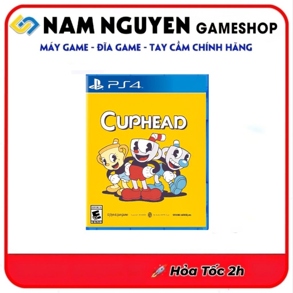 Đĩa Game PS4 | CUPHEAD (Game Đi Cảnh Bắn Liên Hoàn 1-2 Players)