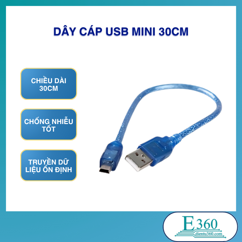 Dây Cáp USB Mini 30CM