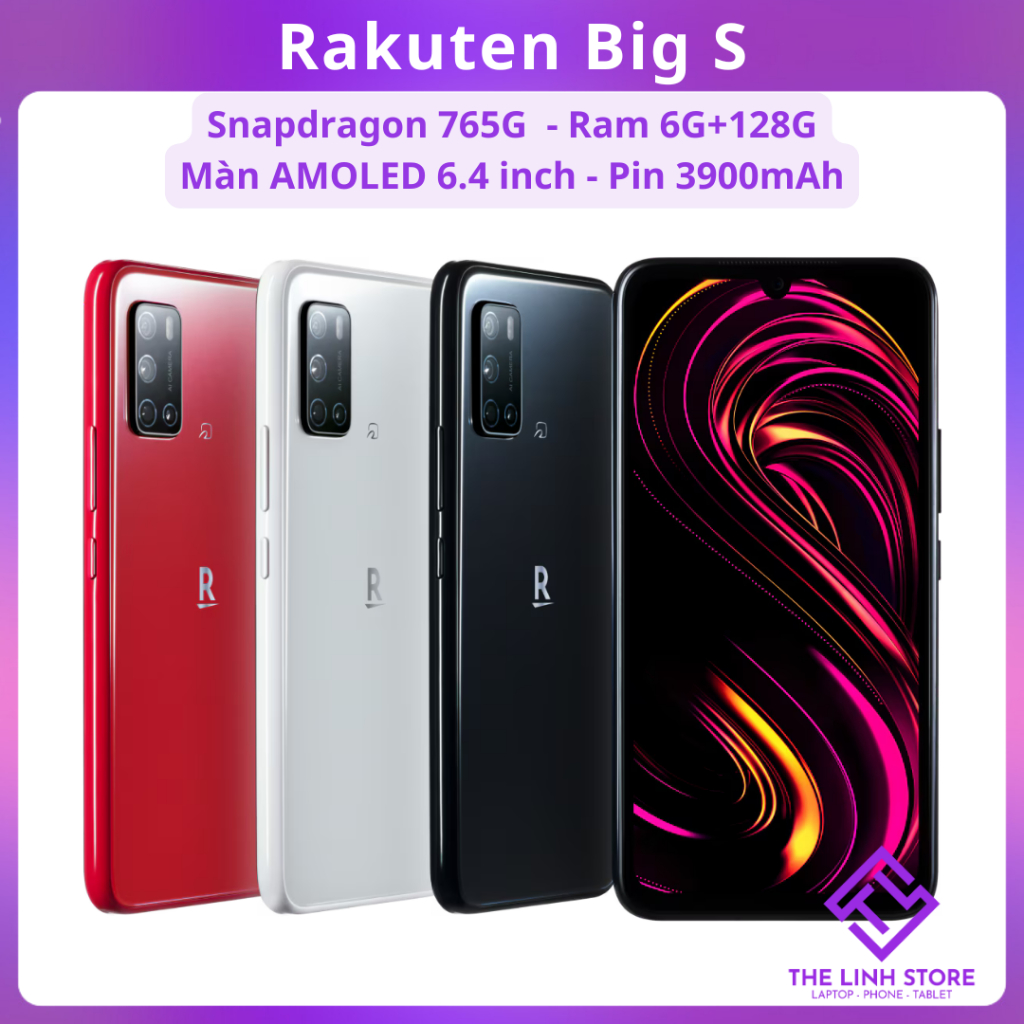 Điện thoại Rakuten Big S màn AMOLED 6.4 inch - Snapdragon 765G ram 6G 128G