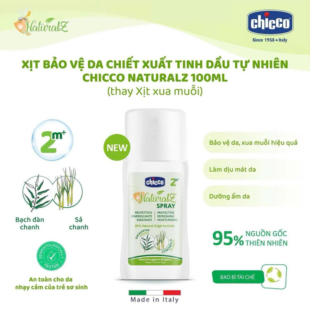 Chống muỗi Chicco dành cho bé từ 2 tháng tuổi