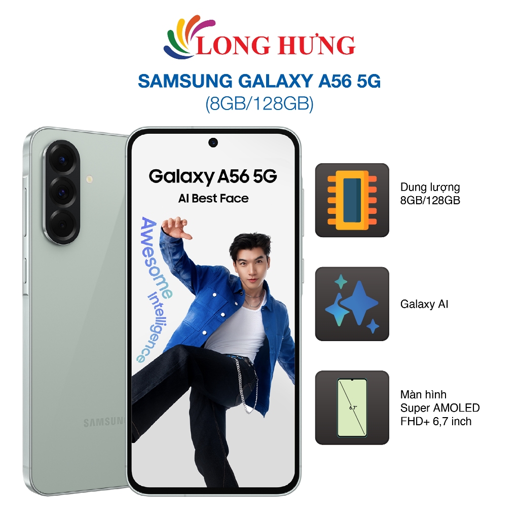 Điện thoại Samsung Galaxy A56 5G (8GB/128GB) - Hàng chính hãng