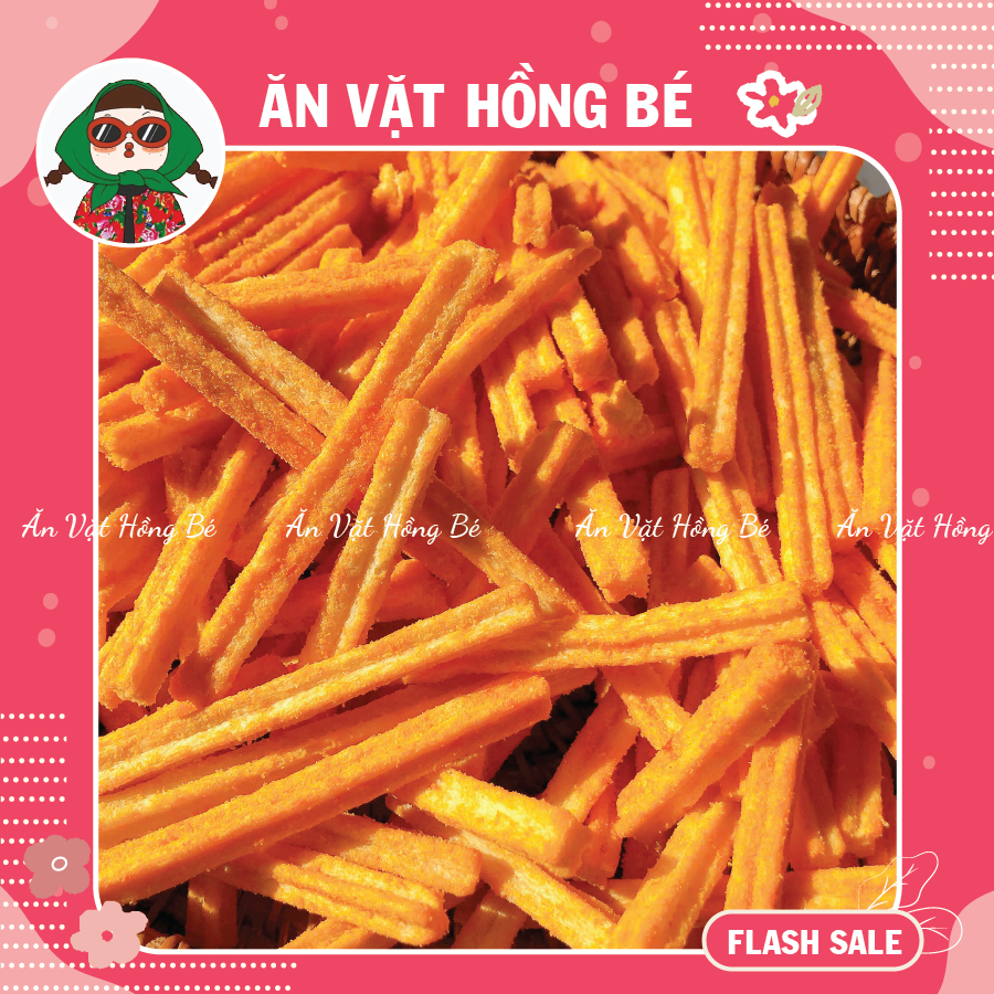 Snack Que Phô Mai Ngó Sen, Bim bim khoai tây ngó sen lắc phô mai thơm ngon, Đồ ăn vặt, Khoai tây lát