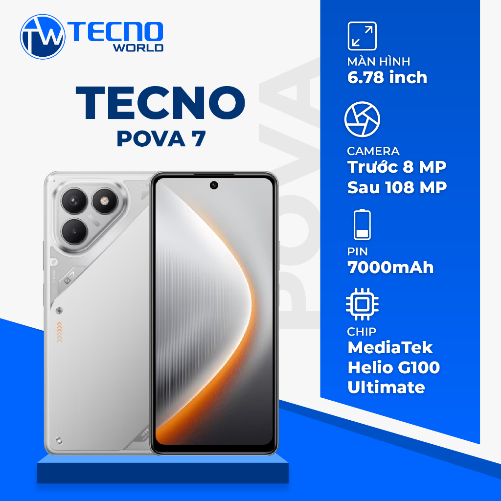 Điện thoại TECNO Pova 7 8GB 256GB Chính Hãng