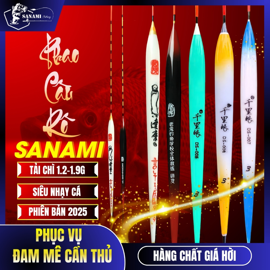 Phao Câu Cá Rô Phi Siêu Nhạy Chuyên Dụng Câu Đài Câu Đơn Cao Cấp PCC09 - Sanami Fishing