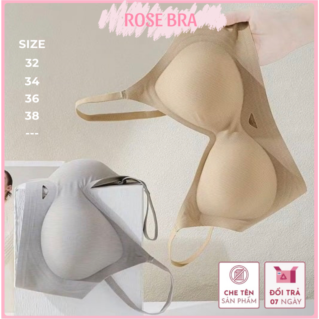 [Về Đủ Màu][LOẠI 1] Áo Lót Nữ Chất Su Mát, Mút 3-4cm Giọt Nước Gom Quả Chống Xệ, Bản Thường Hạn Chế Ngấn Lưng [RO168]