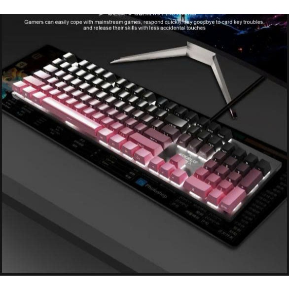 Bàn phím cơ có dây model AMG10 AOQELO full phím trục đỏ và nhiều bàn phím cơ khác dùng cho laptop và máy tính bàn