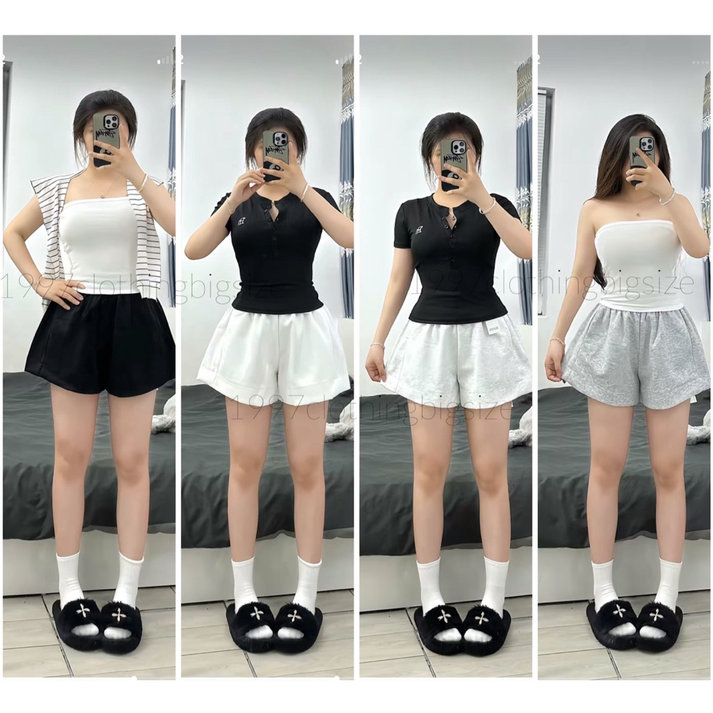 Quần Short Phồng Nỉ 2 Da Ép Hàn Dày Dặn Đứng Form Năng Động Dễ Phối Đồ Có Bigsize 80kg